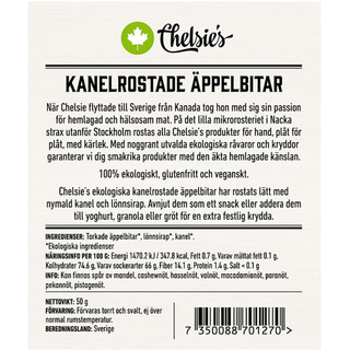 Chelsie's Kanelrostade Äppelbitar, 50 g Eko