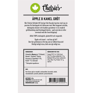 Chelsie's Äpple & Kanel Gröt, 450 g Eko