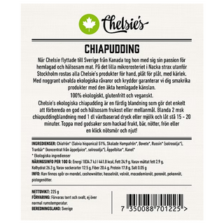 Chelsie's Chiapudding, 225 g Eko