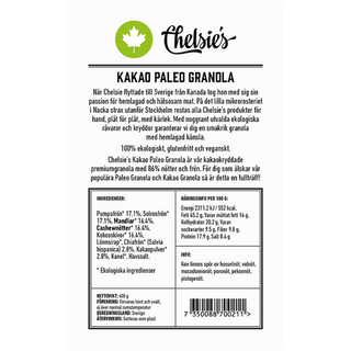 Chelsie's Kakao Paleo Granola, 400 g Eko