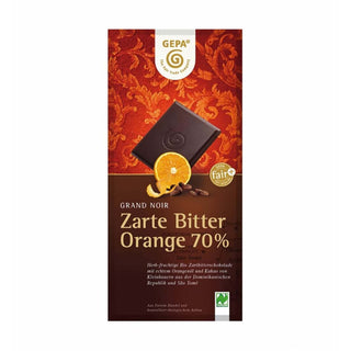Mörk Choklad 70% Apelsin, 100 g Eko